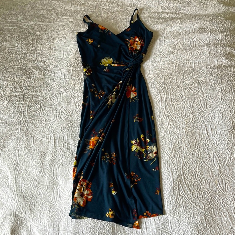 Ruched spaghetti strap dress